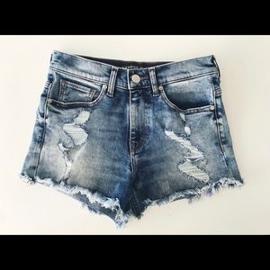 Express High-Waisted Denim Shorts